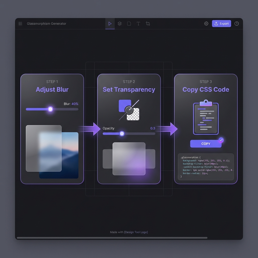 How to Generate Glassmorphism - Simple 3-step workflow