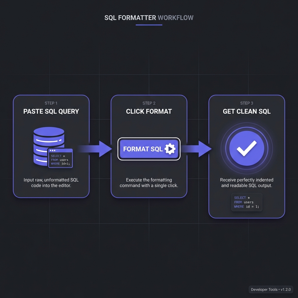 How to Format SQL - Simple 3-step workflow