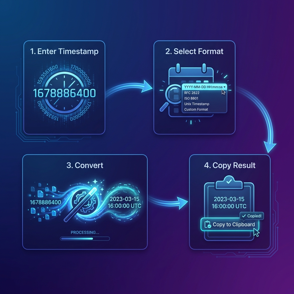 How to Convert Timestamps - 4-Step Workflow
